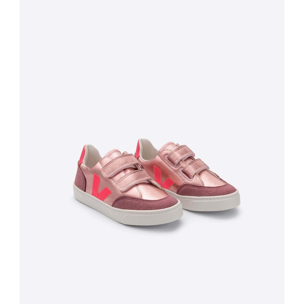 Veja V-12 CHROMEFREE Schoenen Kinderen Roze | NL 747ZUT